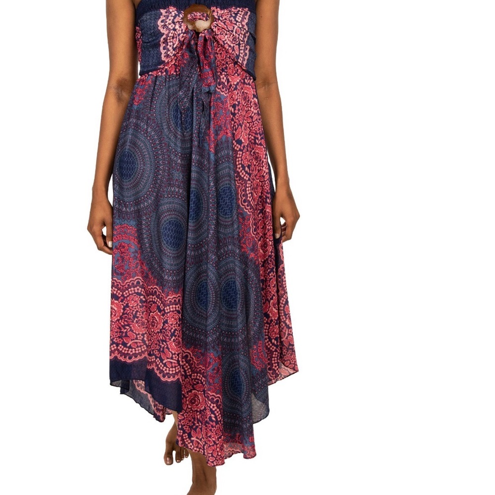 Coco Beach Hawaii Convertible Dress / Skirt Bohemian Size OSFM - Picture 6 of 12